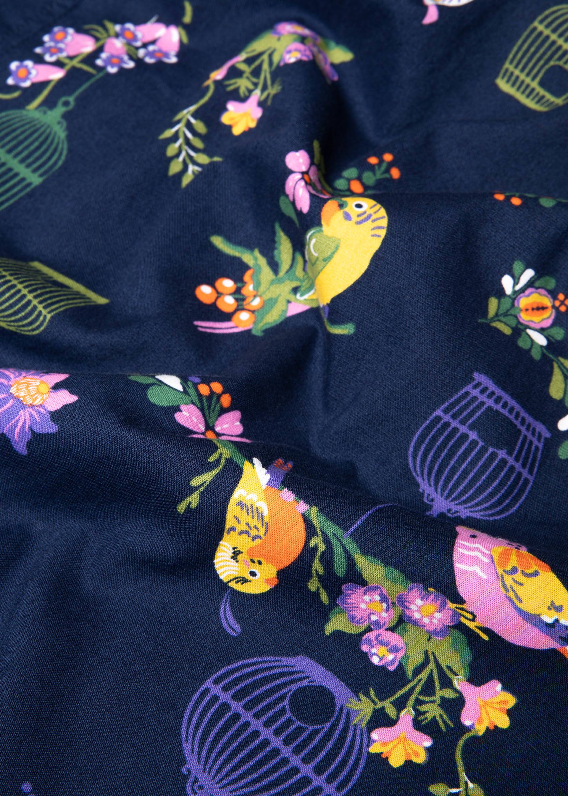 Sommerhose Madame Chouchou, multicolor budgie, Hosen, Blau