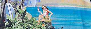 island in the sun, postcard from tahiti, Hosen, Grün