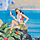 island in the sun, postcard from tahiti, Hosen, Grün