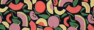 Circle Skirt up and away, smoothie fruits, Skirts, Black