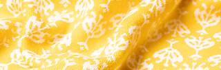 Freizeitkleid Mod a Hula Button, vintage yellow flower tapestry, Kleider, Gelb