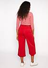 Trousers High Waist Culotte, vintage red, Trousers, Red