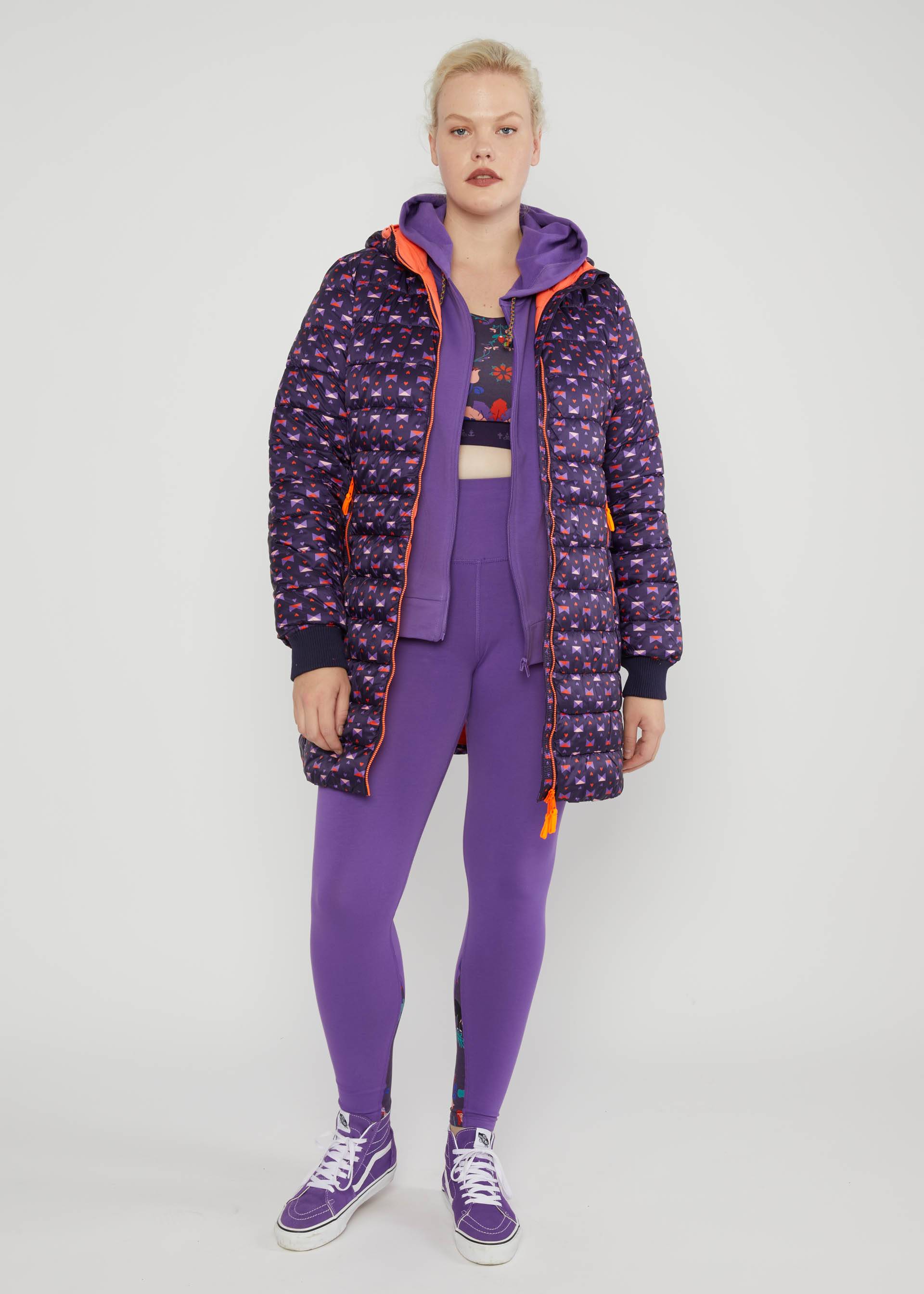 Steppjacke Luft und Liebe Long, love letter to myself, Jacken & Mäntel, Lila