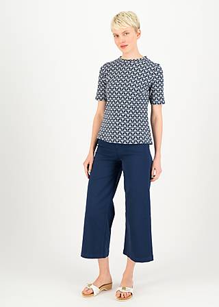 Shirt Tiny Sixties Crew, vintage blue flower tapestry, Shirts, Blau