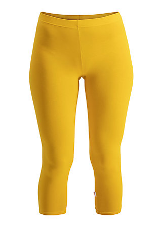 Cotton Leggings 3/4 logo legs uni, golden lantern, Leggings, Yellow
