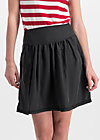 logo woven skirt, midnight black , Skirts, Black