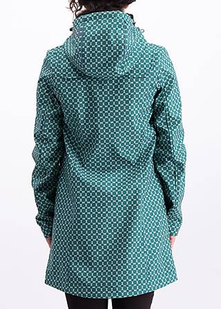 Soft Shell Jacket wild weather long anorak, tiny triangle, Jackets & Coats, Green