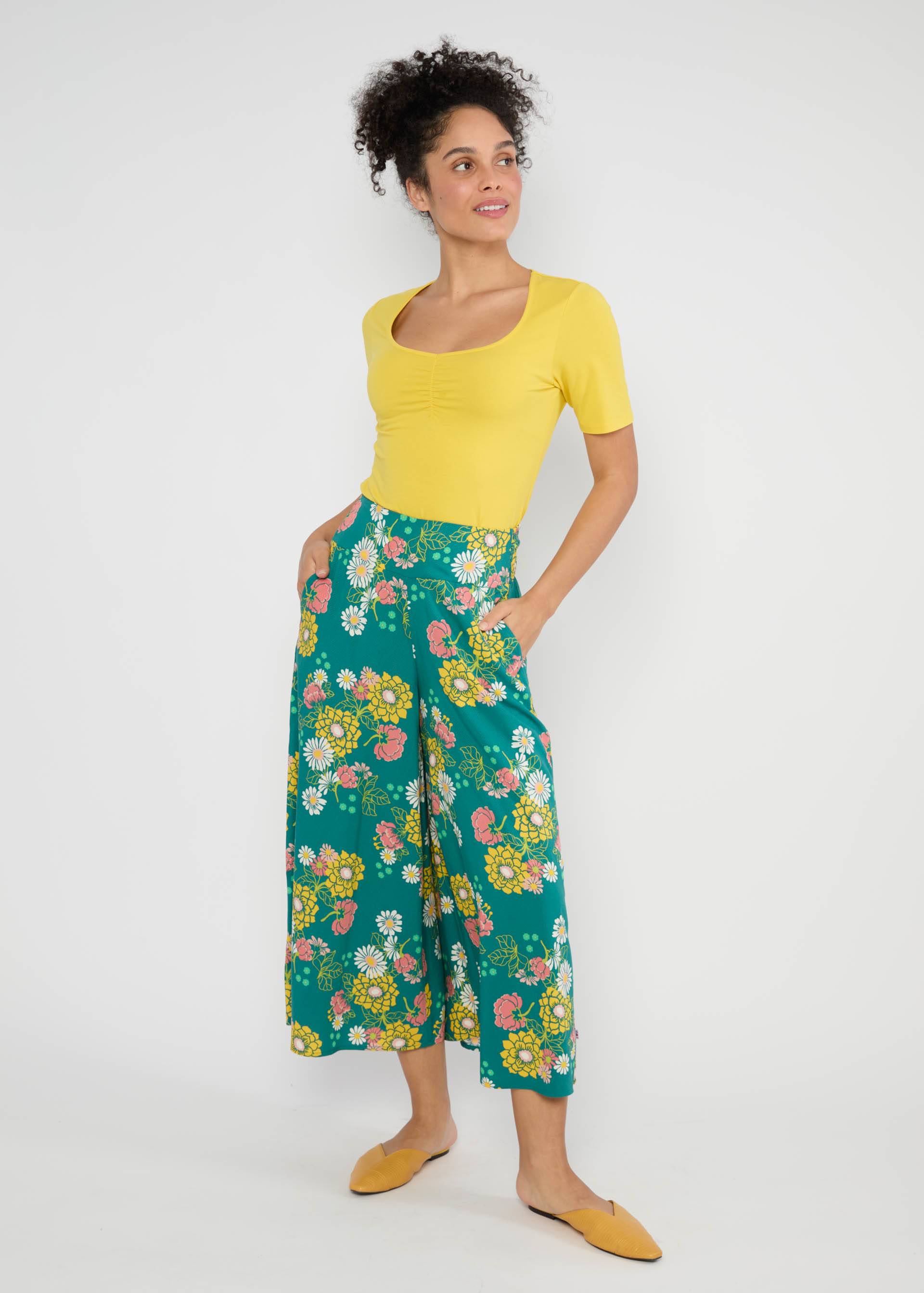 Culotte In Full Bloom, eternal flower dance, Hosen, Grün