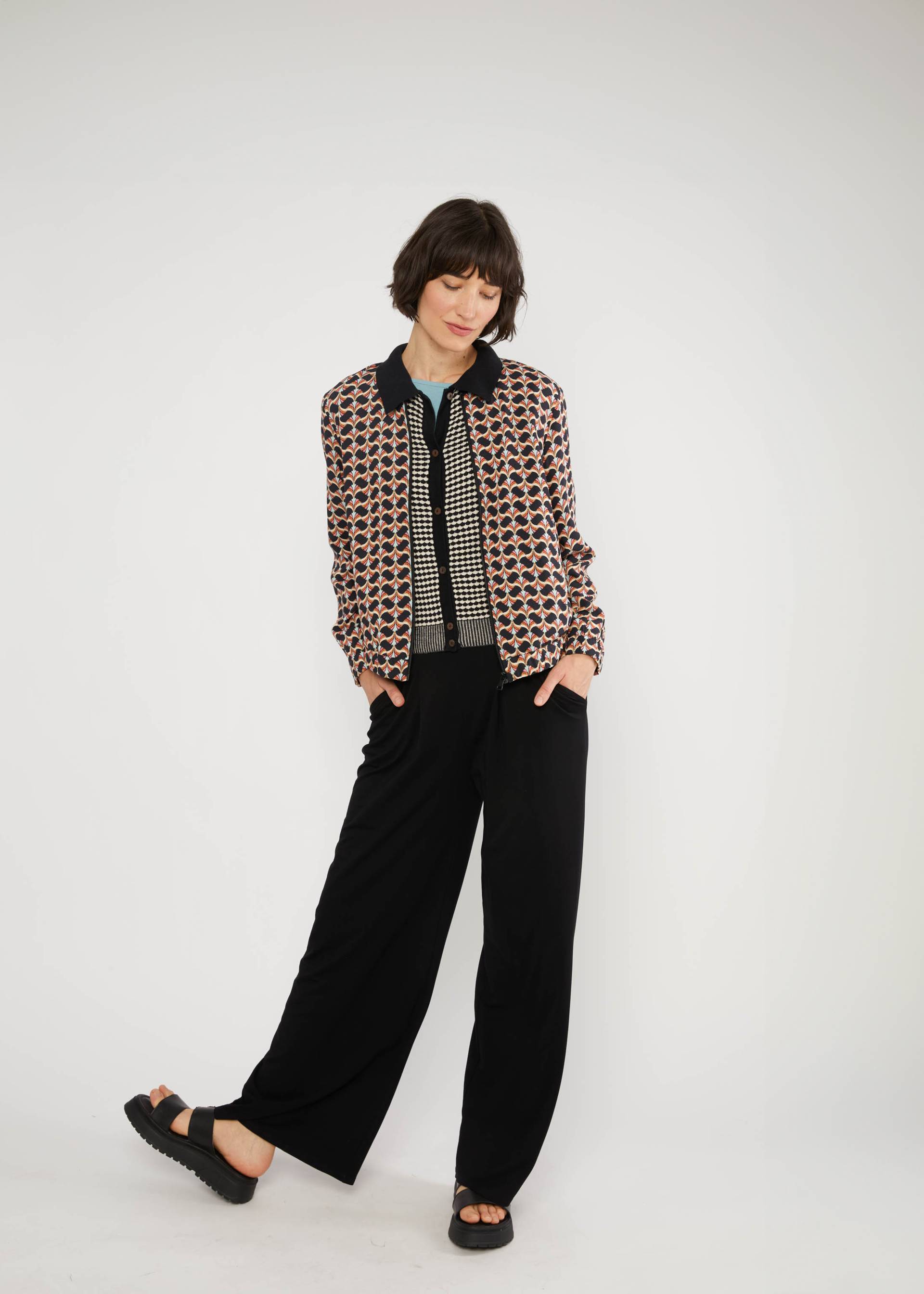 Blouson Springbreaker, rainbow brush, Jacken & Mäntel, Schwarz