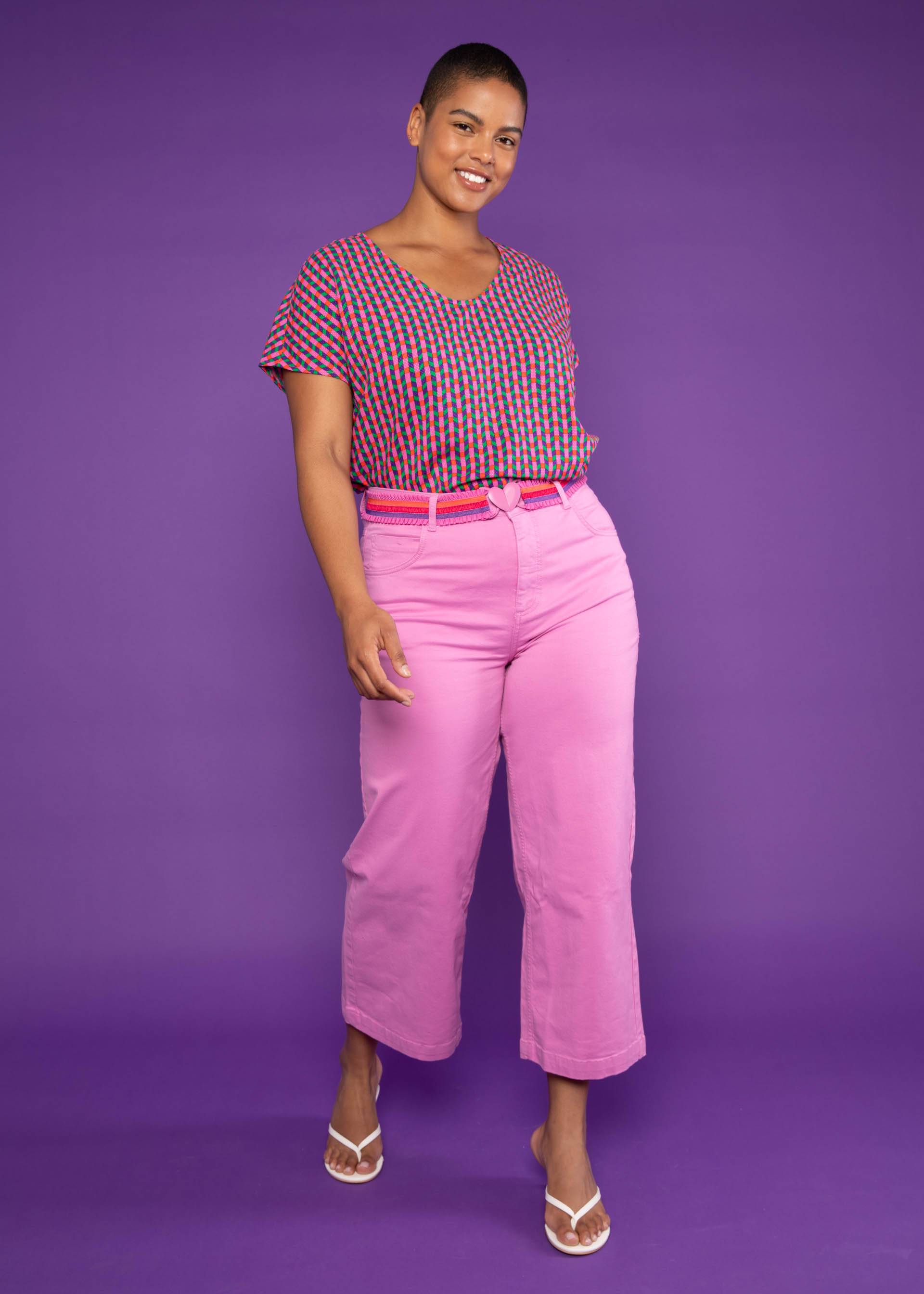 Shirt The Grand Ease, interlaced colors, Blusen & Tuniken, Lila