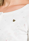 logo knit 3/4 sleeve cardigan, delicate creme, Strickpullover & Cardigans, Weiß