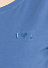 logo roundneck t-shirt, blue flower, Shirts, Blau