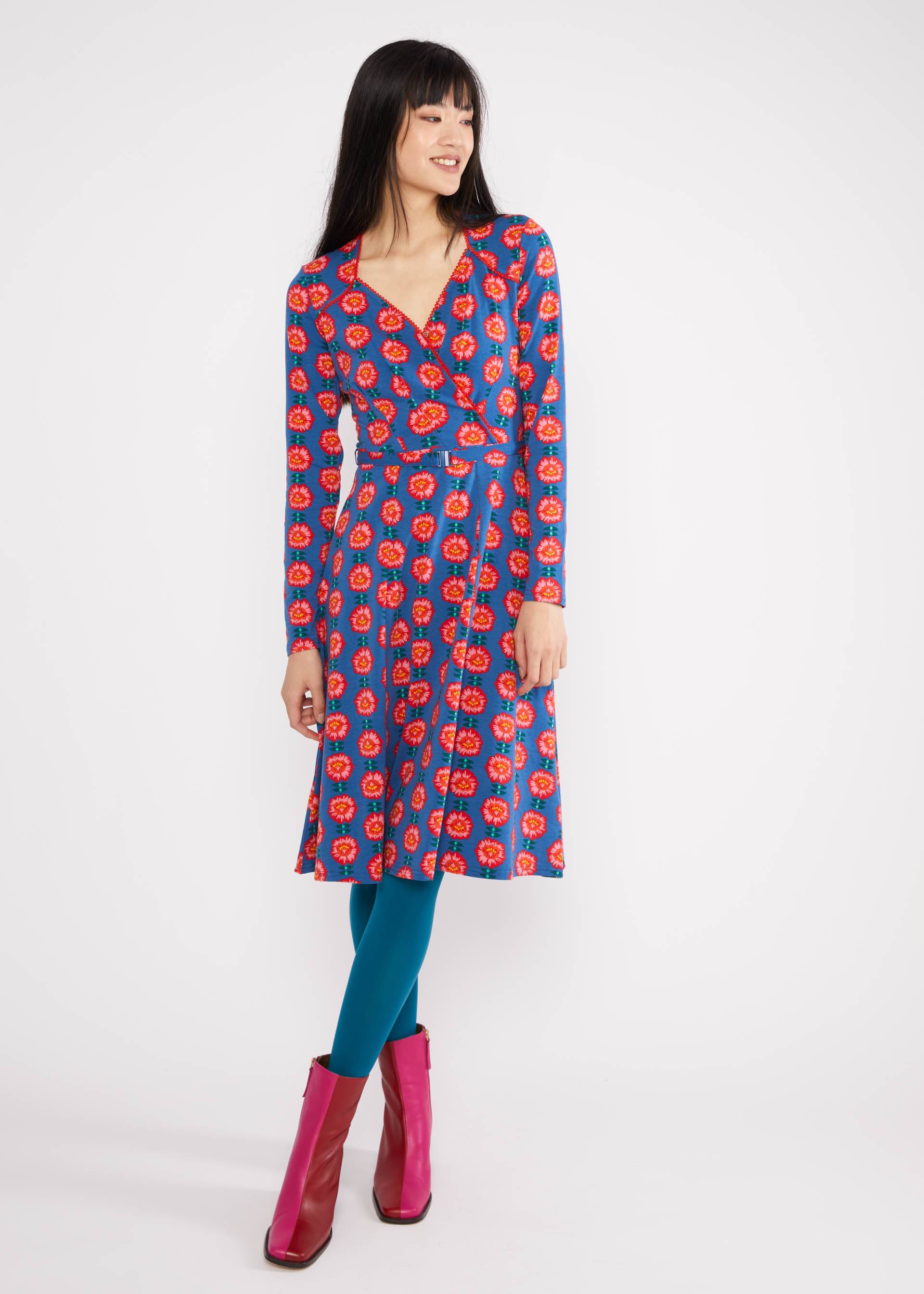 Jersey Dress Cache Me, Darling, sweet flaming flower, Dresses, Blue