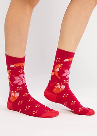 Baumwollsocken Sensational Steps, fantastic fox socks, Socken, Rot