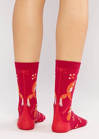 Baumwollsocken Sensational Steps, fantastic fox socks, Socken, Rot