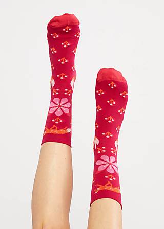 Baumwollsocken Sensational Steps, fantastic fox socks, Socken, Rot