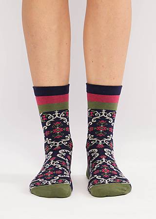 Baumwollsocken Sensational Steps, lovely librarian socks, Socken, Blau