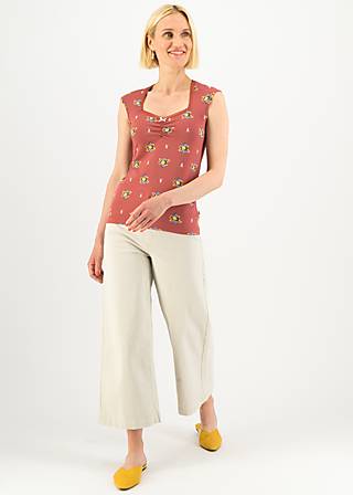 Sleeveless Top Let Romance Rule, fiori amori, Tops, Red
