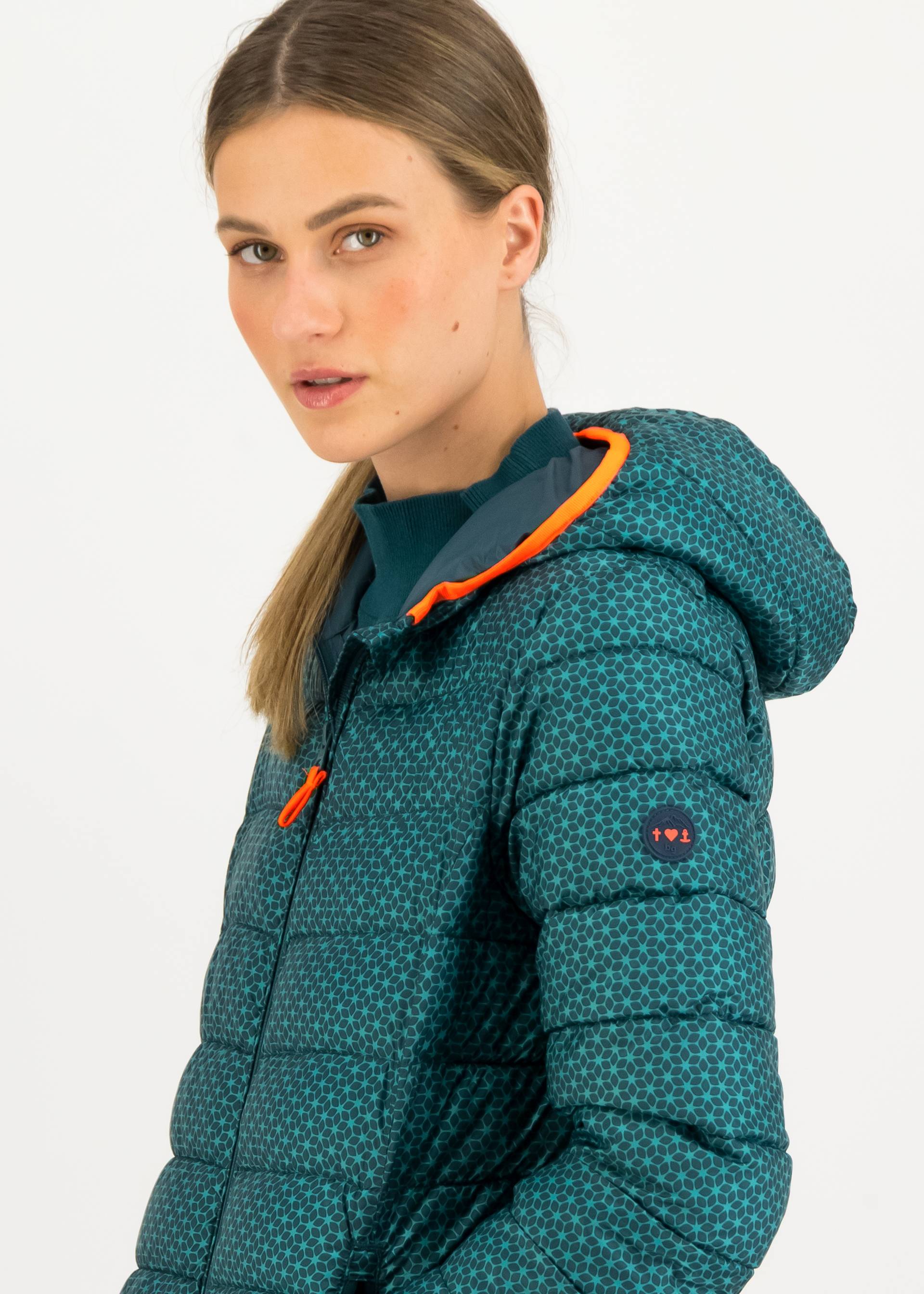 Steppjacke Luft und Liebe long, blue starlight flower, Jacken & M&auml;ntel, Blau