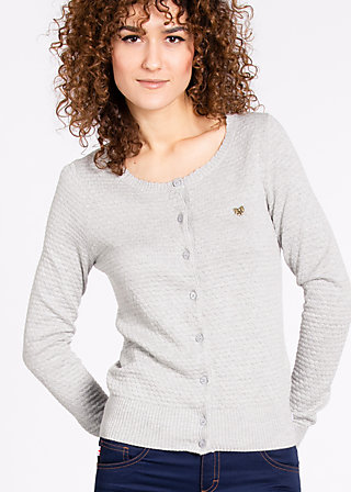 logo knit cardigan, gray ground, Knitted Jumpers & Cardigans, Grey