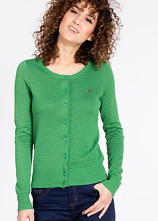 logo knit cardigan, into the forest, Knitted Jumpers & Cardigans, Green