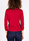 logo knit cardigan short, chili cherrie, Strickpullover & Cardigans, Rot