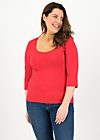 logo 3/4 sleeve shirt, simply red, Shirts, Red