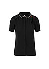 logo jersey blousette, simply black, Shirts, Schwarz