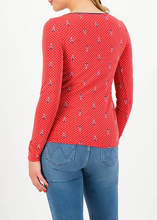 Longsleeve madel ahoi, red tippi dots, Shirts, Rot