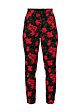 High-Waist-Hose non smoking, ornate roses, Hosen, Schwarz