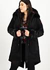 Winter Parka trot the fox, vamp in velvet, Jackets & Coats, Black