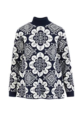 Rollkragenpullover magic carpet, carpet maritime, Strickpullover, Blau