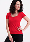 romantic mood tee, cherry red, Shirts, Red