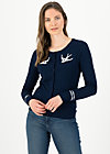 Cardigan lucky swallow, blue swallow, Knitted Jumpers & Cardigans, Blue