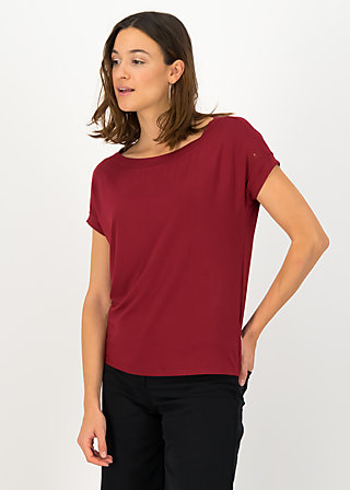 logo flowgirl tee, dark red passion, Tops, Red