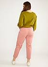 logo high waist pants, old rose, Trousers, Pink