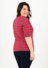 Top logo stripe halfsleeve, stripe of love, Shirts, Red