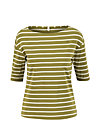 Top logo stripe halfsleeve, stripe of nature, Shirts, Green