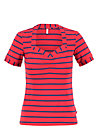 logo stripe t-shirt, stripe of love, Tops, Red