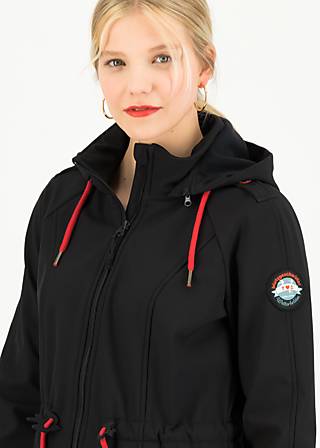 Soft Shell Jacket Swallowtail Promenade, trusty poodle, Jackets & Coats, Black