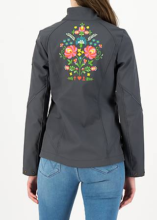 Soft Shell Jacket wanderlust turtle, anthracite, Jackets & Coats, Grey