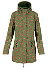 Soft Shell Jacket wild weather long anorak, forrest feeling, Jackets & Coats, Green