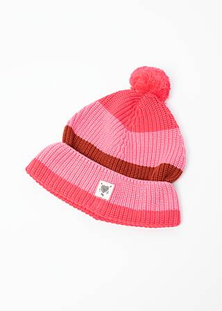 Strickm&uuml;tze Bright Side Beanie, red flirty stripes hat, Accessoires, Rot