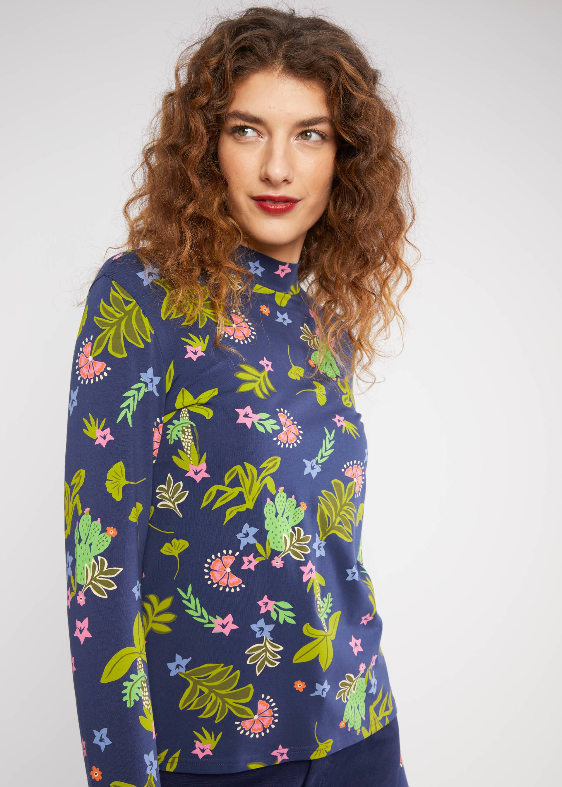 Longsleeve Lonely Lips Turtle, prehistoric fauna, Shirts, Blau