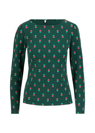Longsleeve Oh Marine, mountain flower, Tops, Green