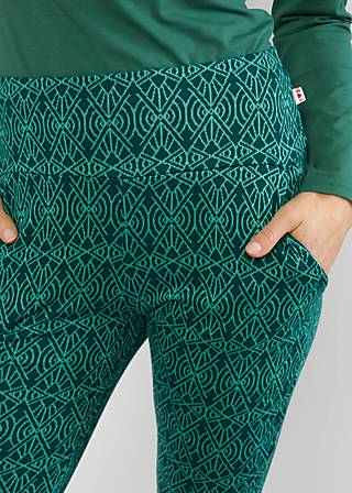 Flares On a Winters Day Flared, setting sun, Trousers, Green