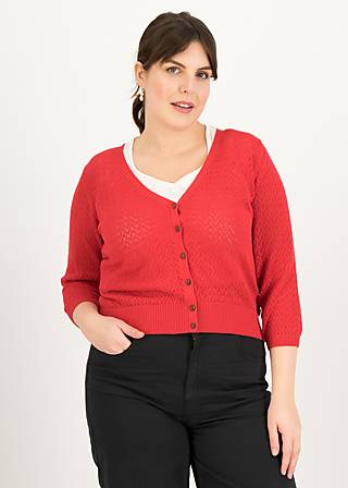 Cardigan Sweet Petite, sweet like cherry zig zag, Knitted Jumpers & Cardigans, Red