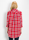 luftikuss, around the check, Blouses & Tunics, Red