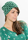 miss baroque catching hat, green starshower, Accessoires, Grün