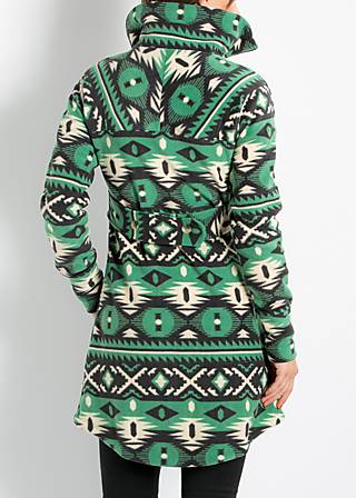 Fleece Jacket iconic shell longzip, the eye of wisdom, Green